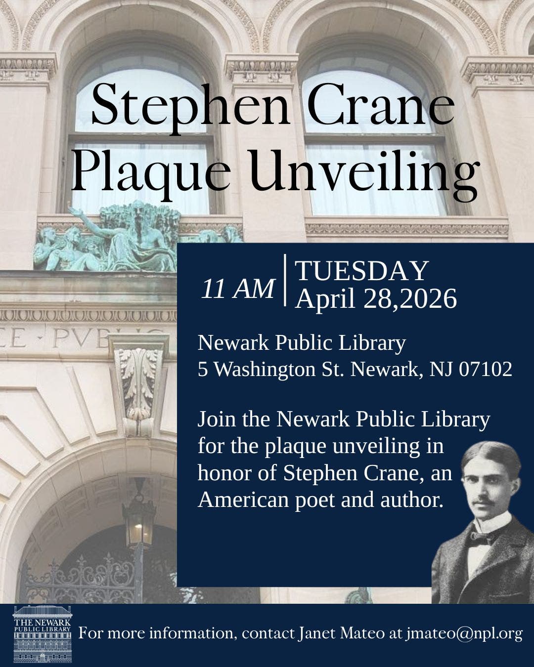 Honor Stephen Crane Plaque Unveiling