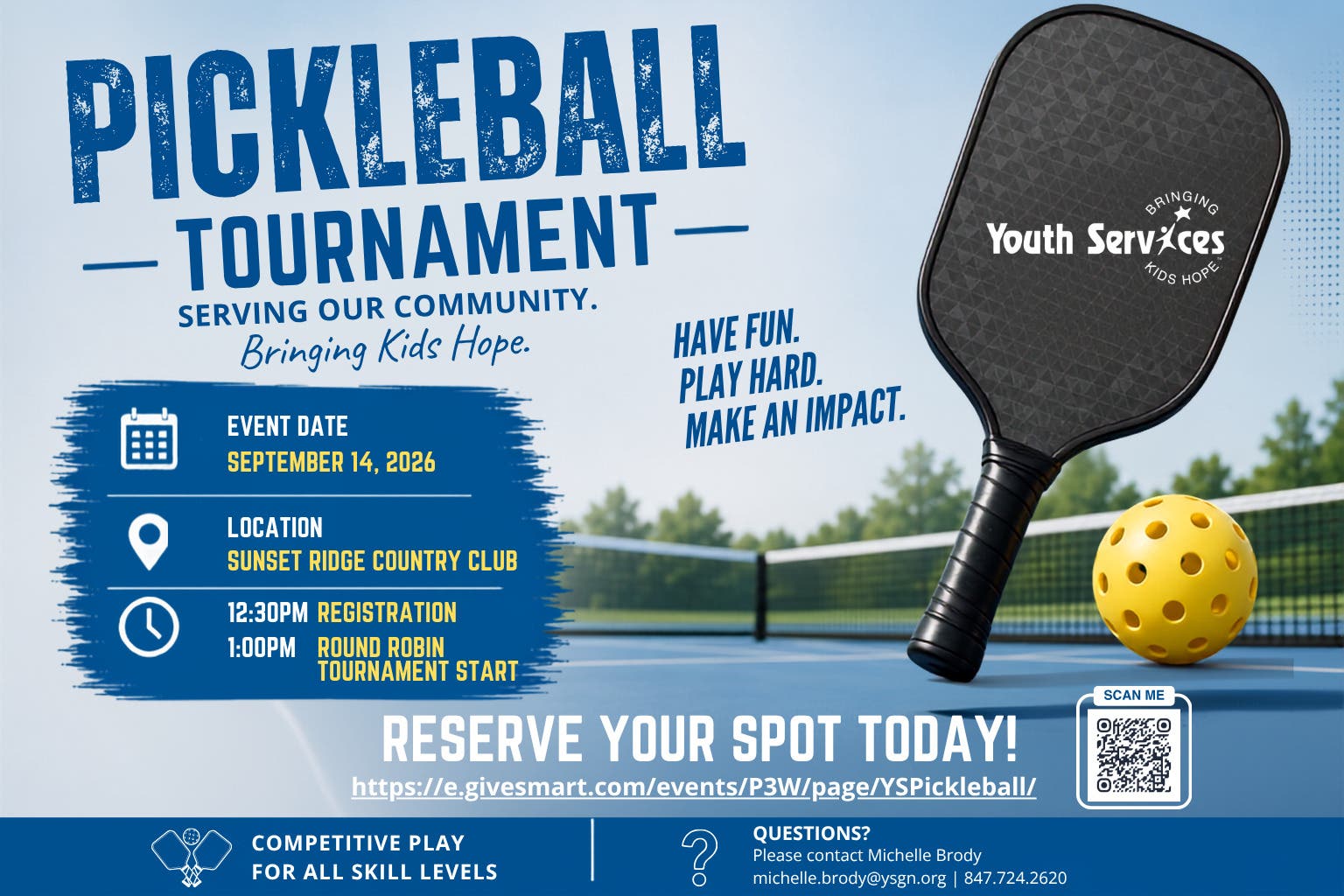 Youth Services Pickleball Tournament