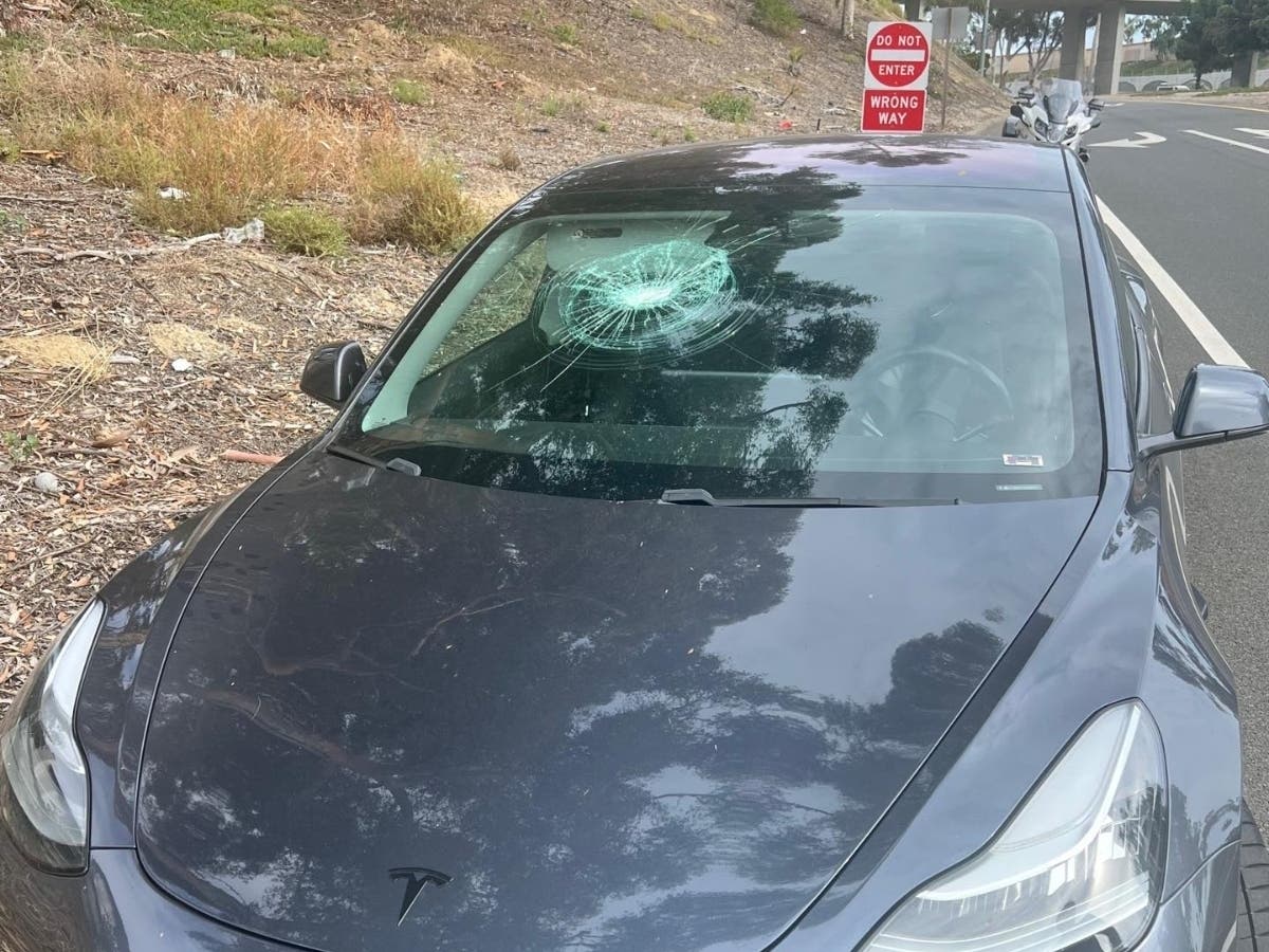 California Highway Patrol officers asked for the public's help in locating two suspect juveniles, after a man reported that his windshield was struck and shattered by a very large rock while driving on the Interstate 5 freeway Thursday.