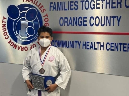 13-year-old Families Together "karate kid" and Families Together patient Edgar Velez took home the gold at the International Martial Arts Council USA World Championship in Las Vegas. 