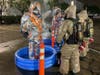 Orange County firefighters stopped a hazardous ammonia leak in Buena Park early Tuesday morning.