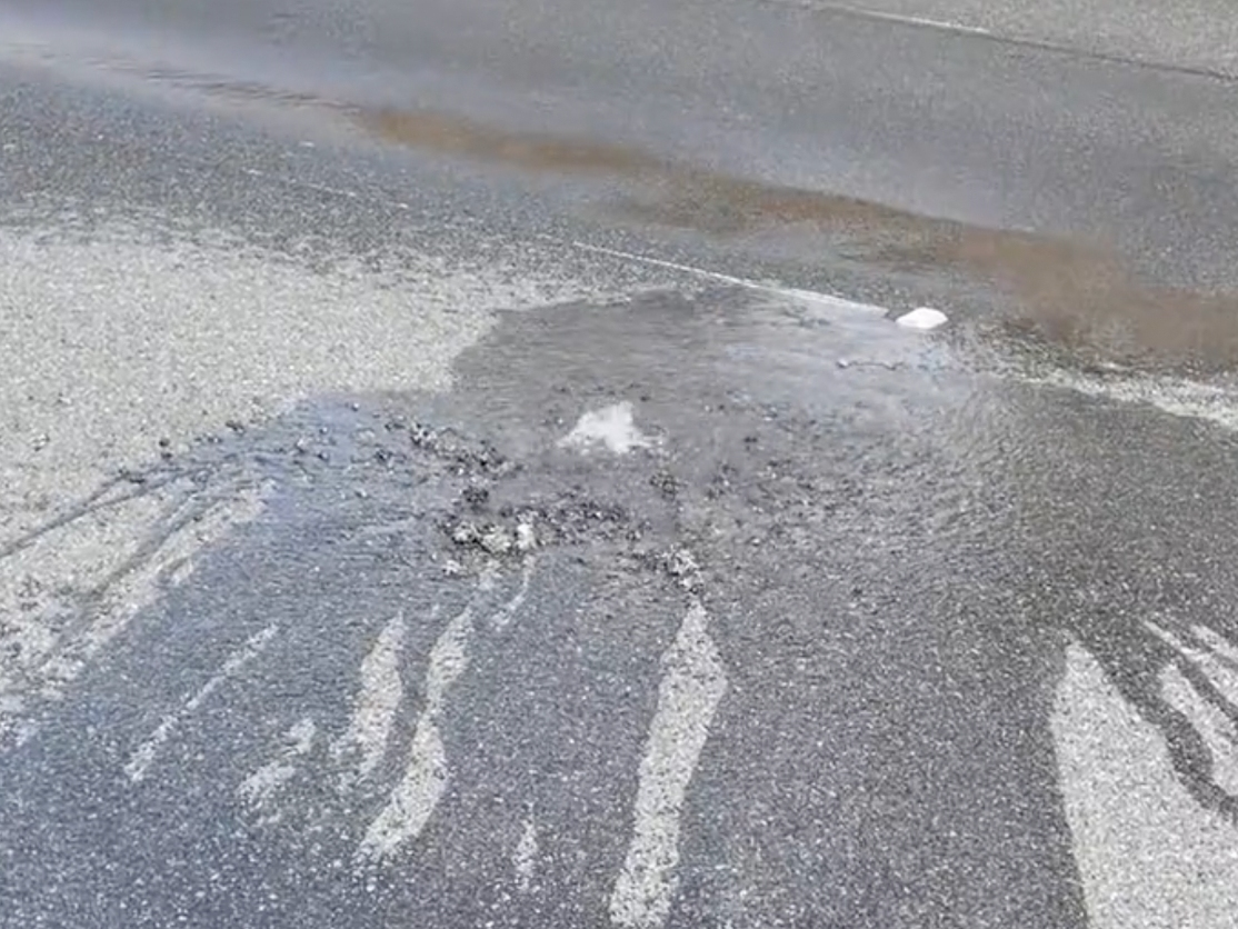 Caltrans crews were investigating a case of roadway bubbling on the I-5 freeway traveling through San Clemente on Tuesday.