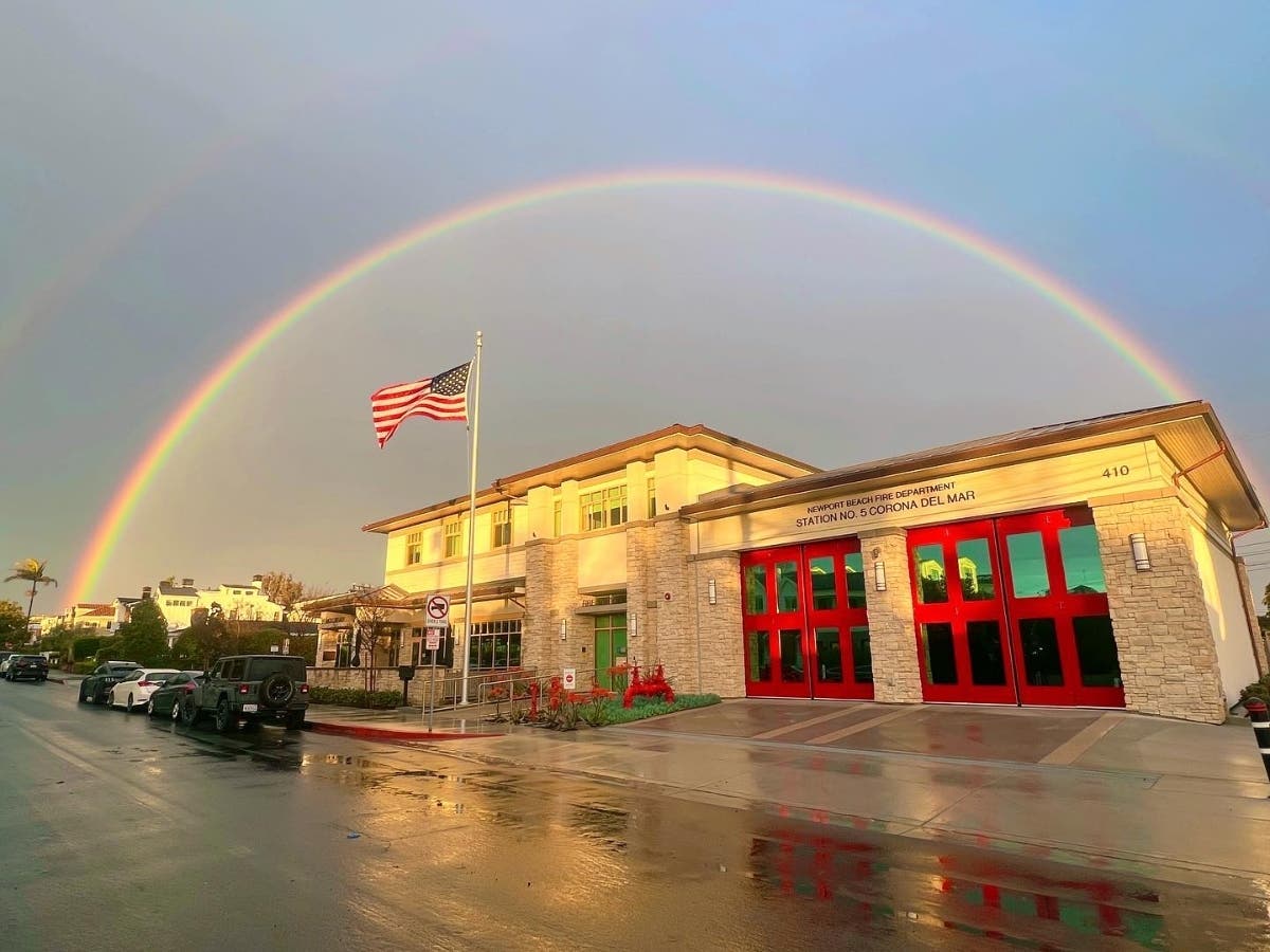 Somewhere over the rainbow, you just might find the Newport Beach Fire Department. 