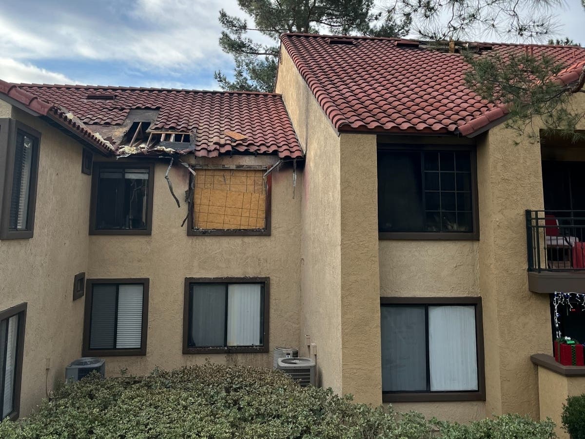 A two-alarm fire chewed through an apartment unit in Rancho Santa Margarita Christmas Day and displaced several residents, the Orange County Fire Authority reported. 