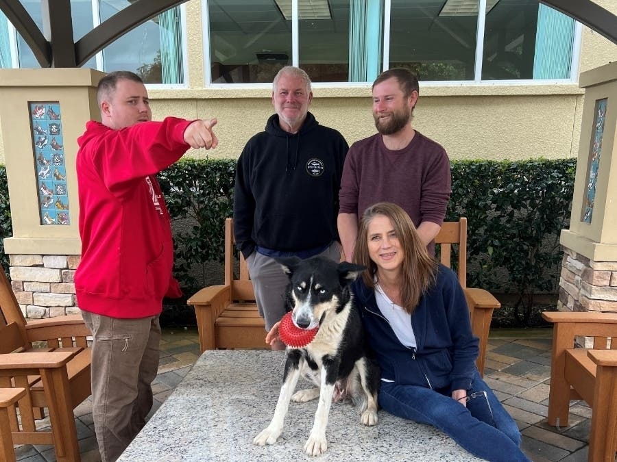 A loving dog abandoned by her owner just found her new forever home, the Mission Viejo Animal Services Center announced. 