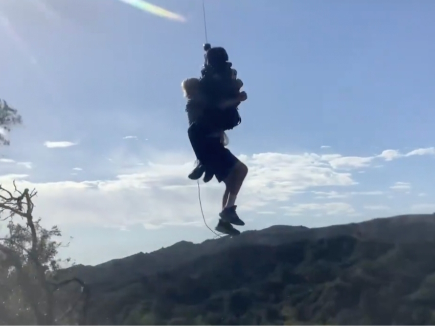 Firefighters were hard at work Sunday after a man attempting to save his pet bird found himself in a precarious situation.