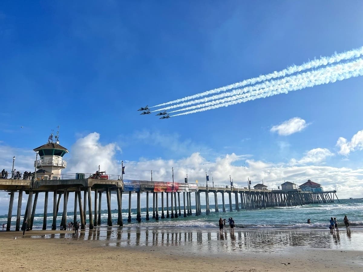 The 8th annual Pacific Airshow is back in Huntington Beach, drawing thousands to the Orange County coast to witness the three-day spectacle in the sky.