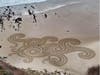 This mesmerizing land art was created by resident Zalan Szabo at Salt Creek Beach in Dana Point on Dec. 3, 2024.