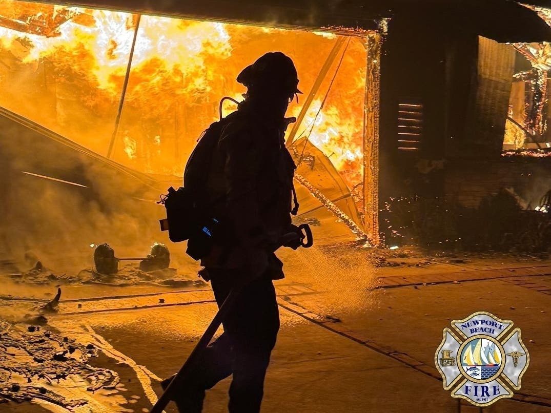 Newport Beach firefighters were hard at work this week, after two Newport Beach Fire Department engines were deployed to battle fires raging in Los Angeles County.