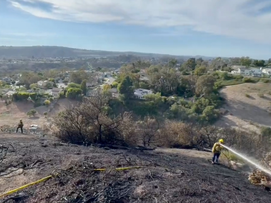 'Fast-Moving' Blaze Burns Near Laguna Niguel Homes; OC Firefighters ...