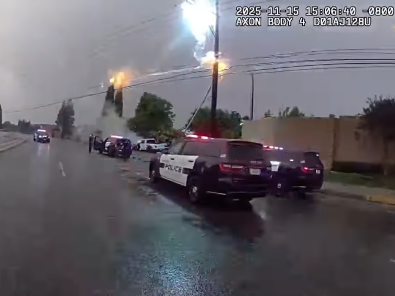 Video: Dramatic OC Police Chase Ends with Sparks Flying From Damaged ...