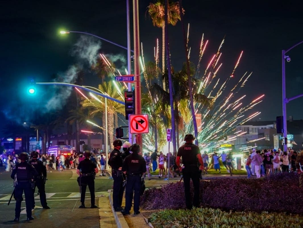 The incident was spurned on by social media, with police officials claiming a "Tiktok takeover" triggered the ruckus.