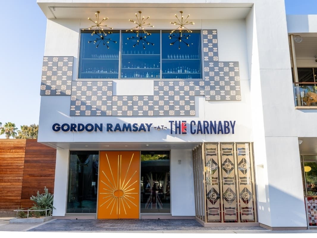 Chef Gordon Ramsay partnered with the creators of Earl of Sandwich to bring The Carnaby, a new British-themed restaurant, to the popular outdoor dining and shopping center.