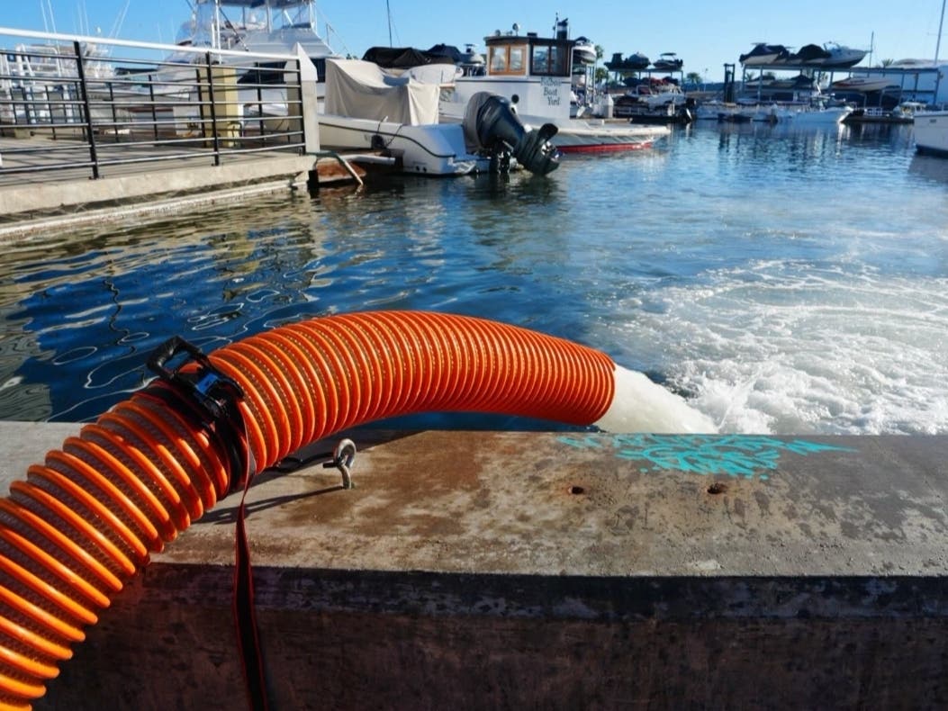 In Newport Beach, the Balboa Peninsula saw its second day of flooding as high tide peaked Tuesday morning.