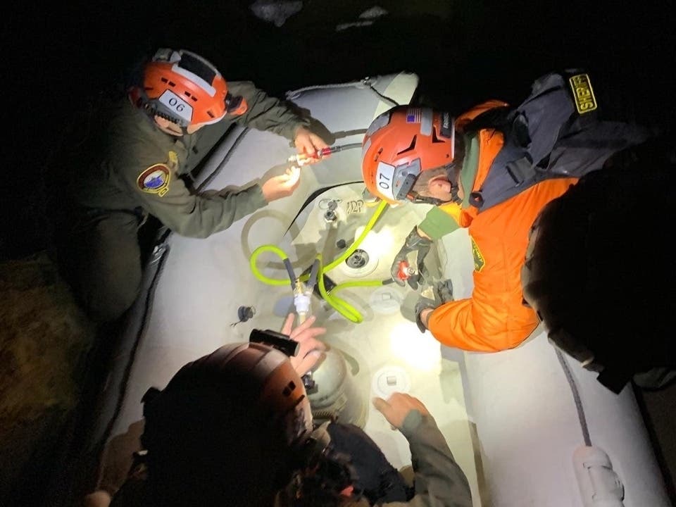 Authorities rescued four hikers from Malibu Creek State Park Monday evening. 