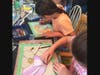 Summer campers draw with oil pastels at Creative Arts studio