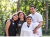 Audrey Gomas with her family after her baptism