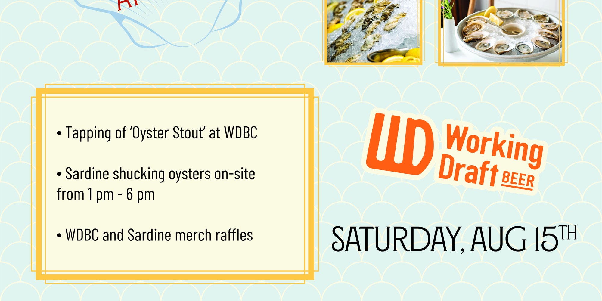 Shell-ebrate Oysters w/ Sardine at WDBC