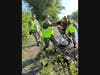 Bravo team cleaning the opposite river bank.