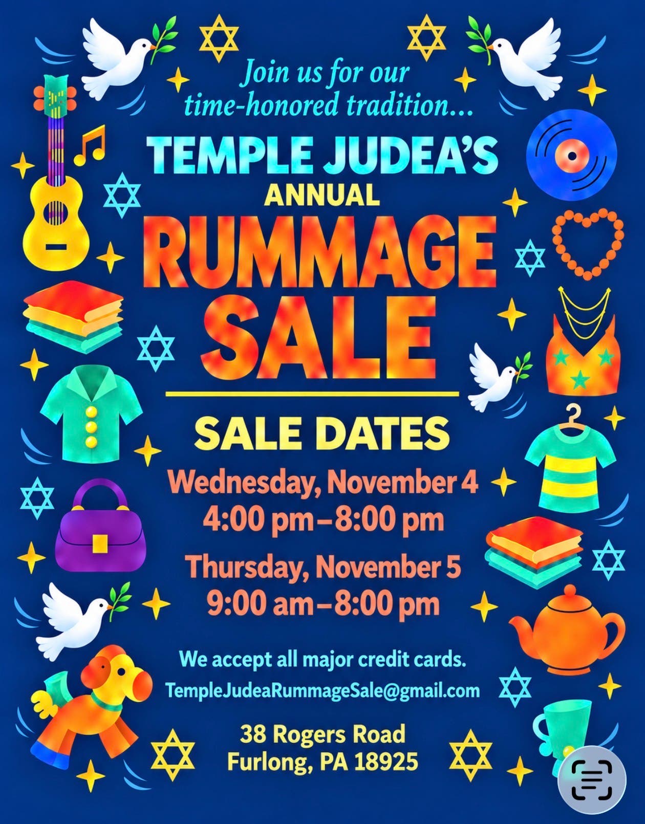 Temple Judea's Annual Rummage Sale 2026