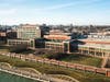 The training center, commonly referred to as "The Icon" is a 420,000 square foot multi-purpose development located at 200 Walker Street​, situated almost exactly midway between Hart Plaza and Belle Isle.