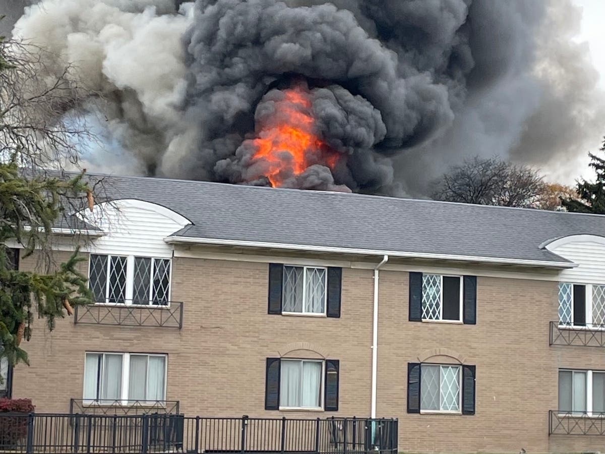 The fire happened at 2:15 p.m. at the Le Chateau apartments​, located on Southfield Road near 10 Mile Road in Southfield, according to officials.​