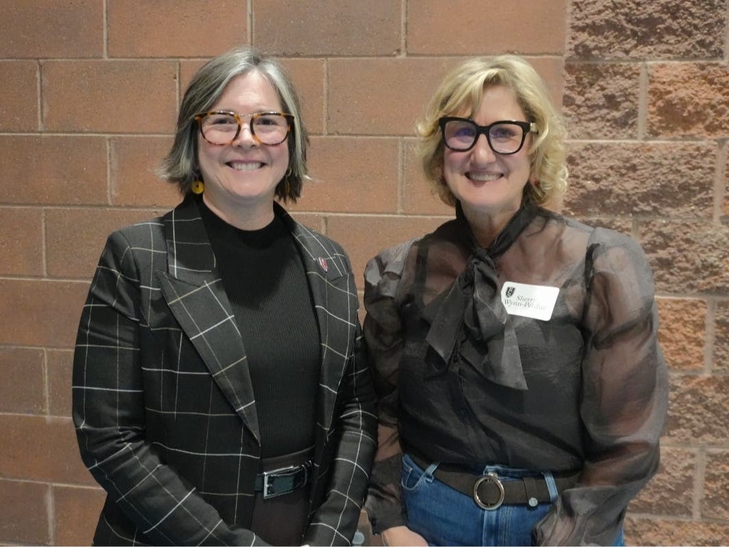 Barbara Anness (left) was elected new board president and Sherry Wynn Perdue (right) was appointed as a new trustee.