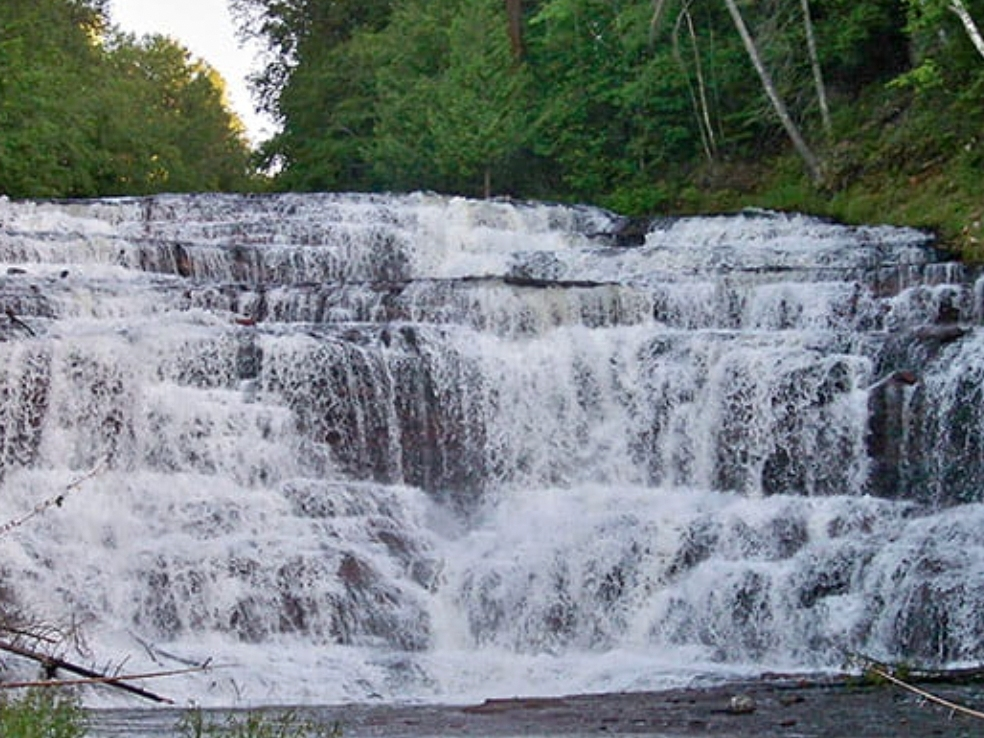 Agate Falls, located along the middle branch of the Ontonagon River, is ﻿considered one of Michigan's most picturesque sites.
