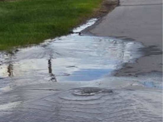 Officials discovered the leak along a 42-inch transmission main in River Woods Park in Auburn Hills on Wednesday. Officials have blocked off that area to the public.