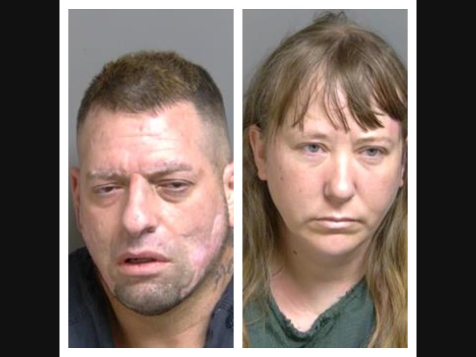 Jason Showers, 45, (left) and Megan Showers, 38, (right), were each charged with multiple felonies in connection with the incident.