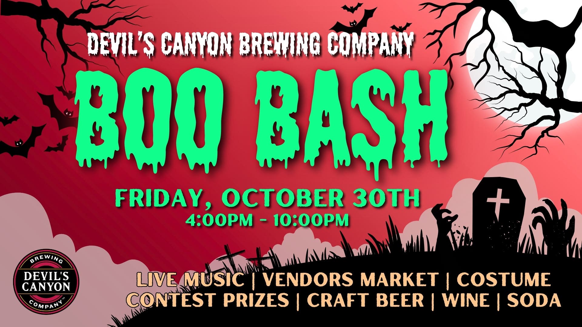 2026 Halloween Boo Bash: Devil's Canyon Brewing Co.