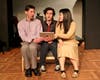 Michael Herschberg, Jay Hutzler, and Bowen Huang rehearse the Baby Scene for "I Love You, You're Perfect, Now Change" at Curtain Call Theatre