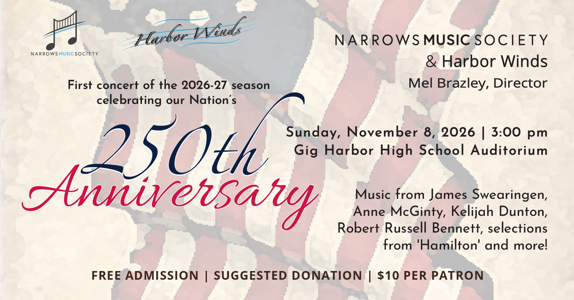 250 - Harbor Winds Fall Concert (2026-27 Season)