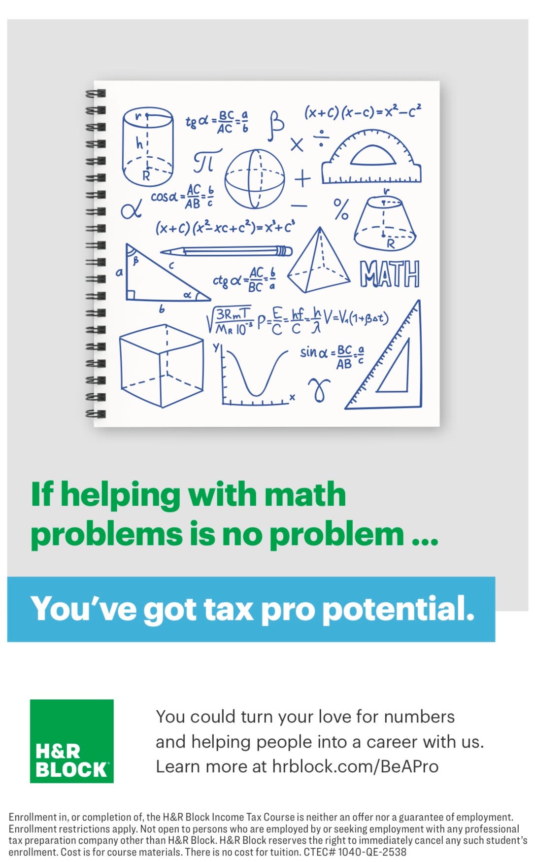 H&R Block Tax Course - Enroll Today!