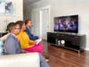 A family at home enjoys Part 1 of the feature film "Daniel: A Lifetime of Faith"