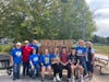 Rotary Club of Enfield members along with friends and family packed meals for area food agencies. 