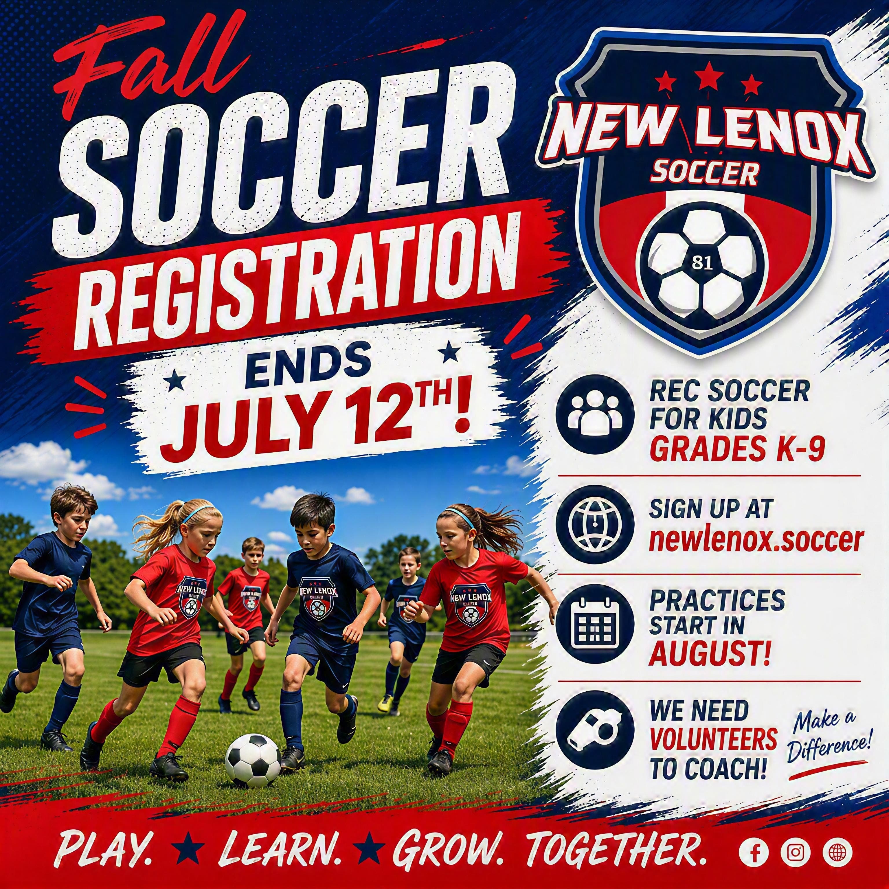 Fall Soccer Registration Closes