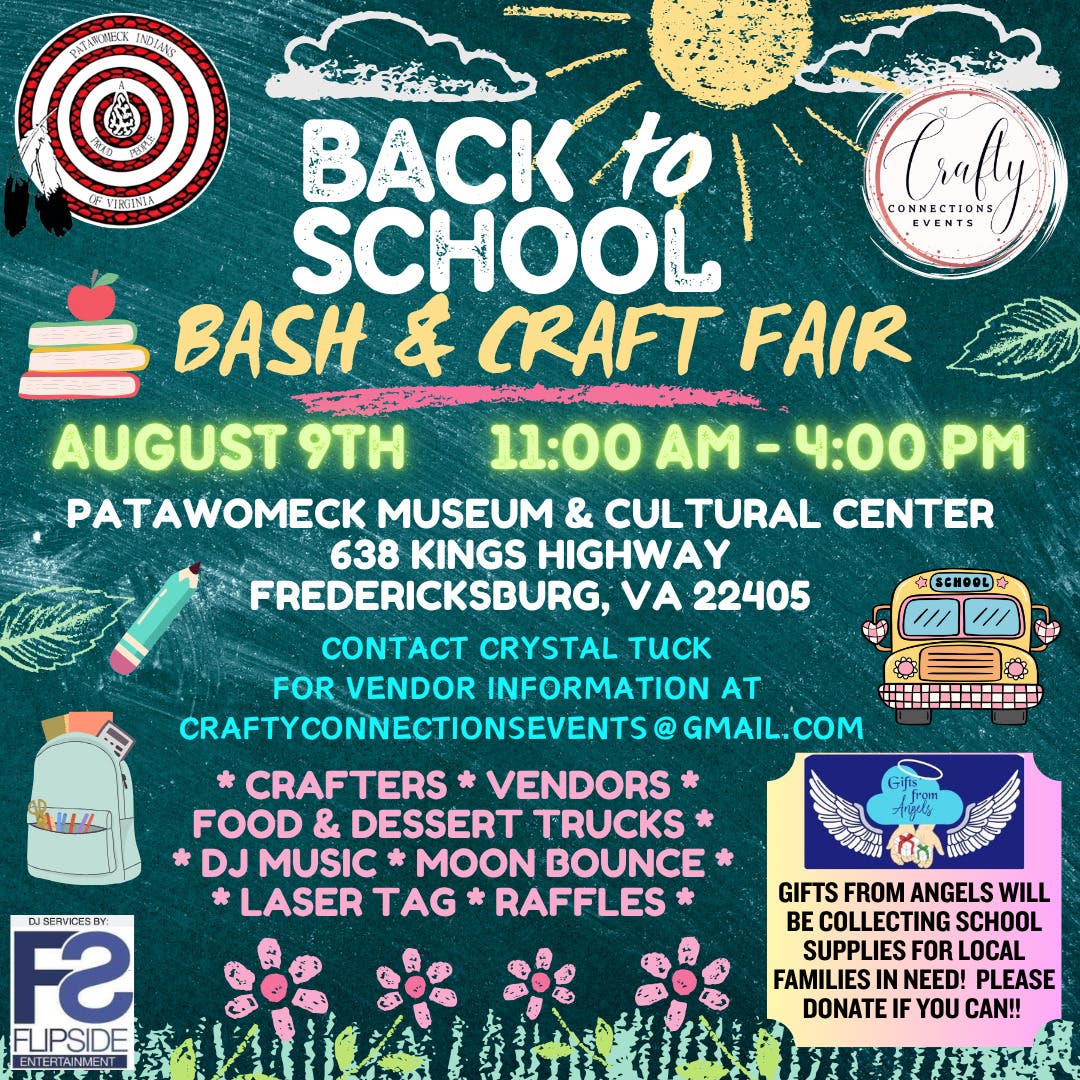 Patawomeck Back to School Bash & Craft Fair