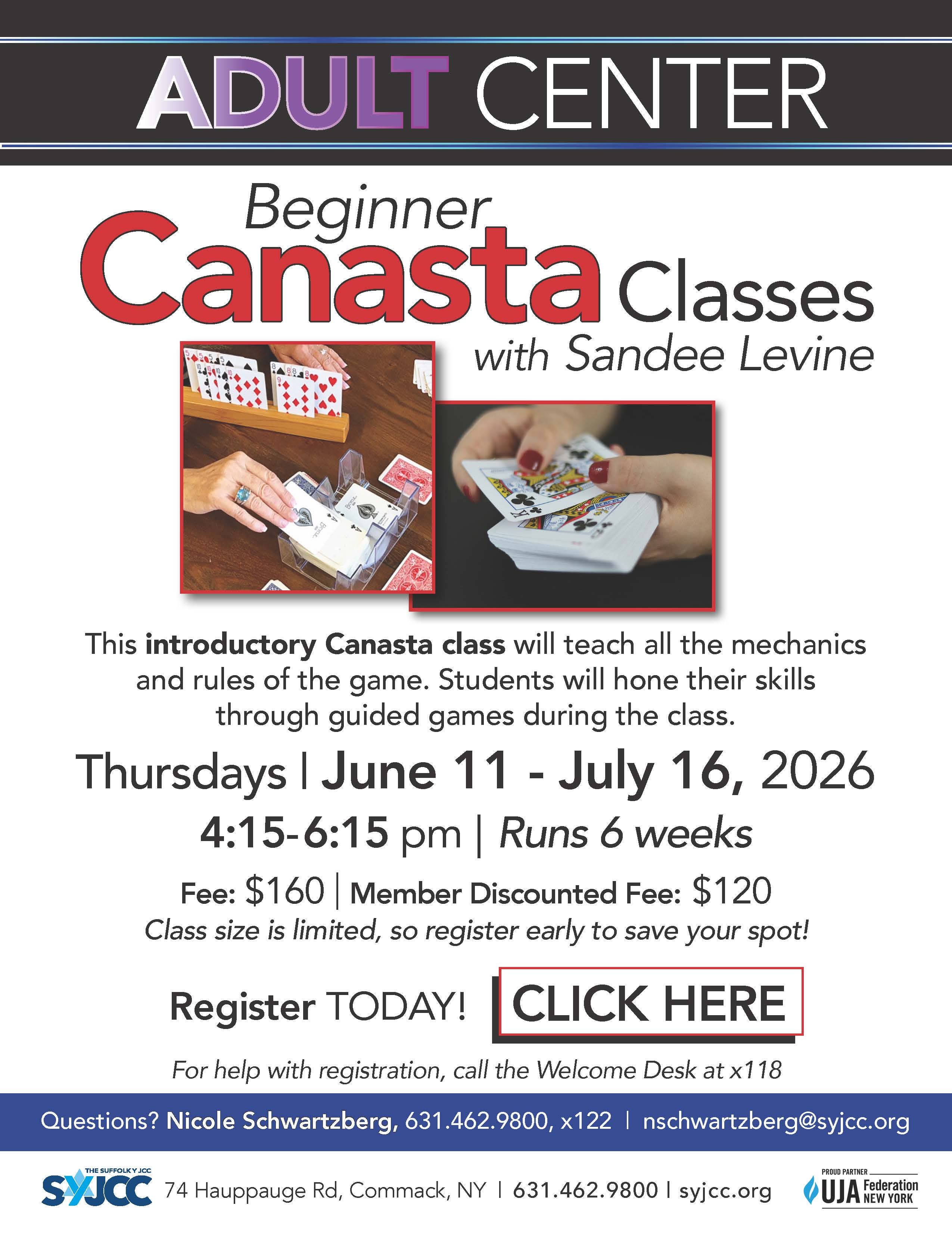 Beginner Canasta Classes with Sandee Levine