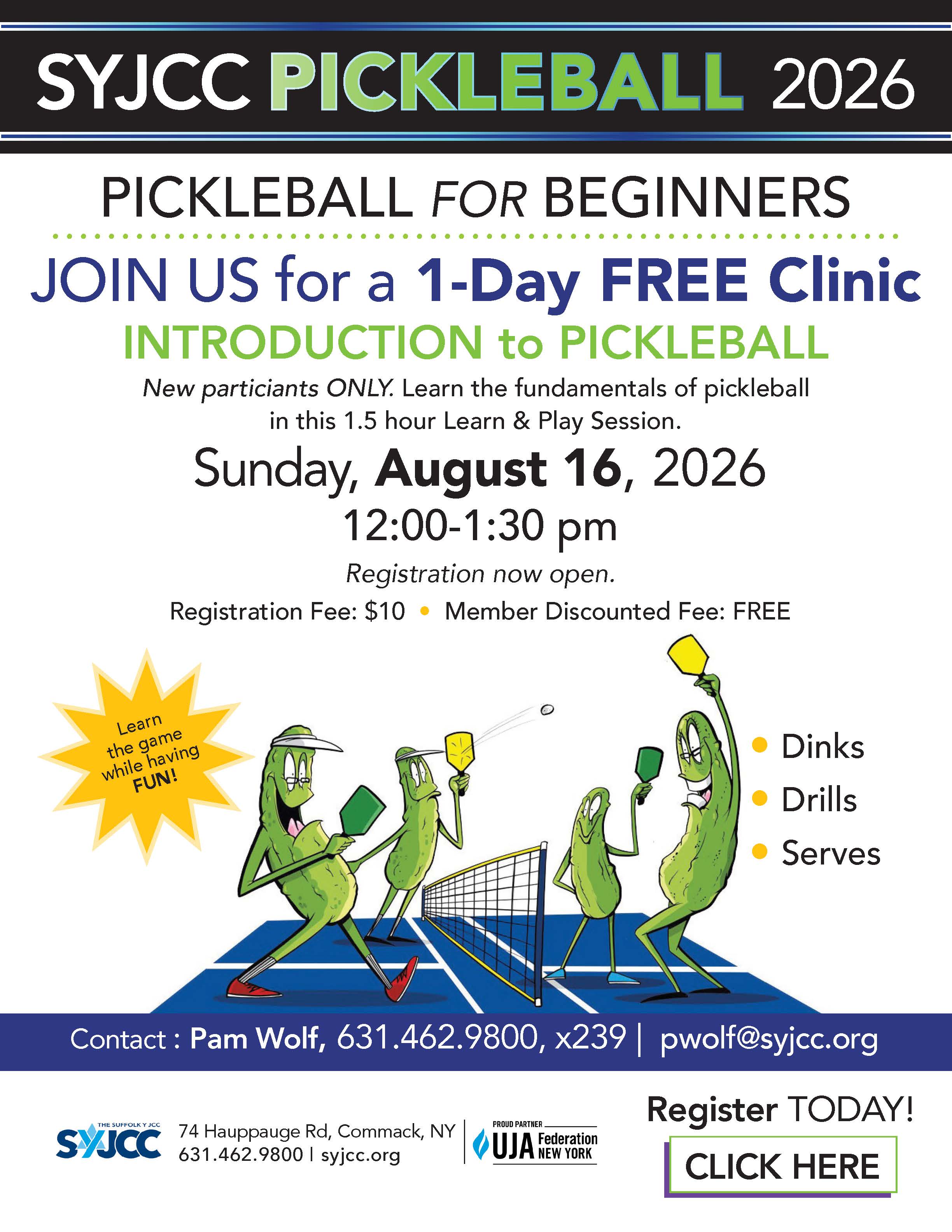 1 Day FREE Pickleball Clinic