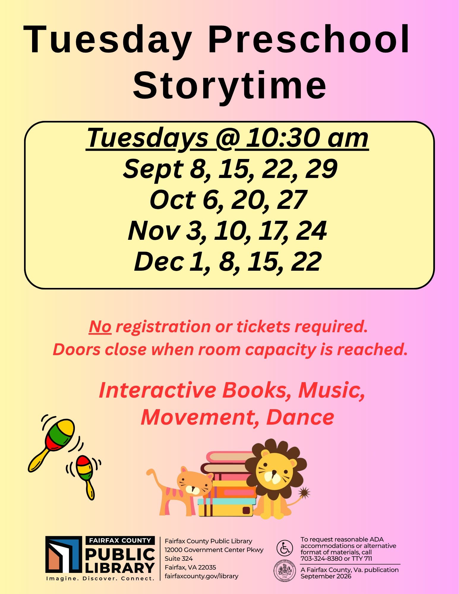 Tuesday Preschool Storytime