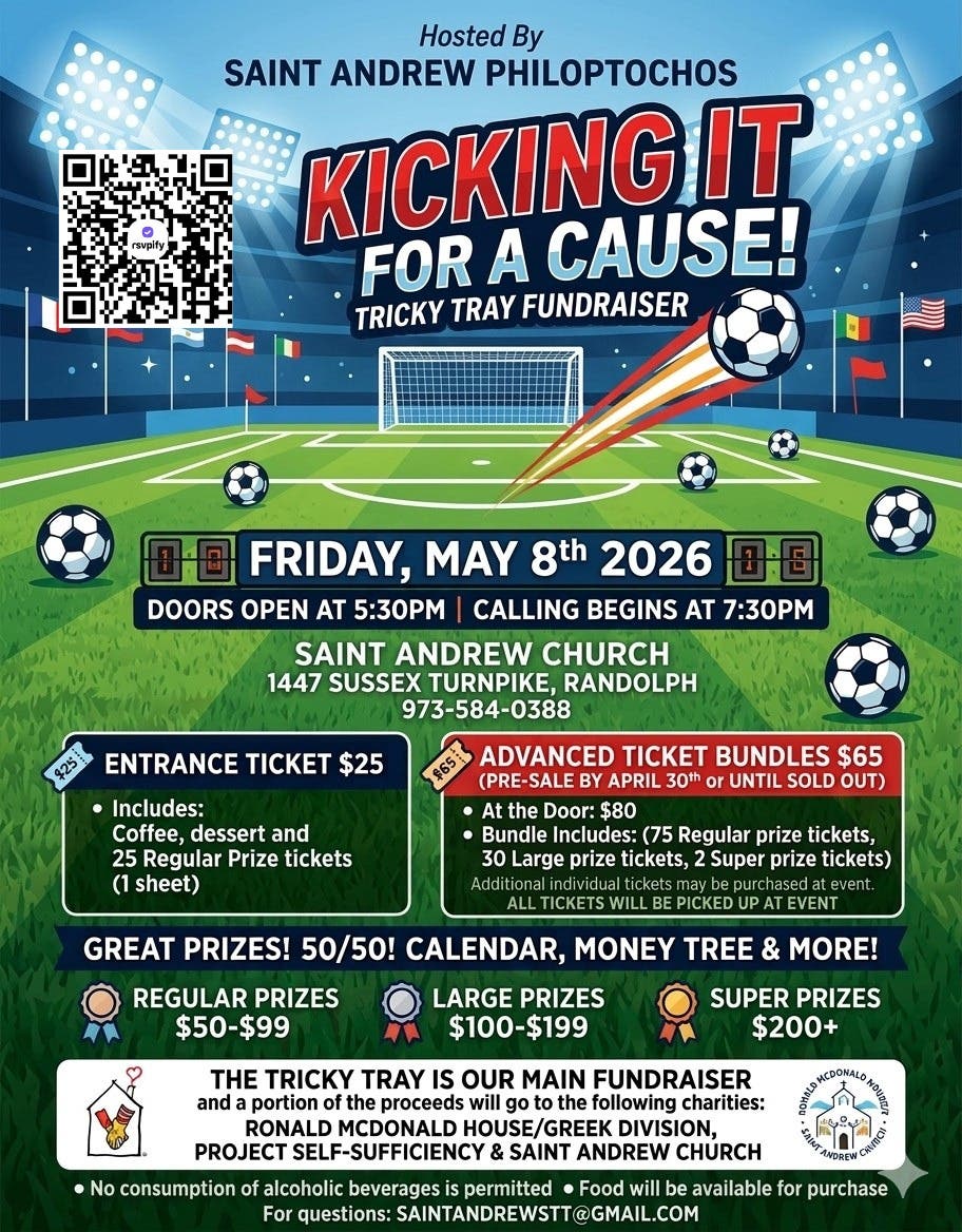 Saint Andrew Philoptochos Tricky Tray May 8th