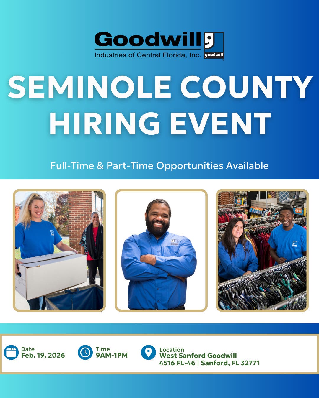 Goodwill to Host Hiring Event in West Sanford on Feb. 19