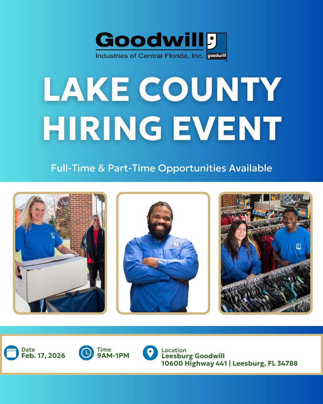 Goodwill to Host Hiring Event in Leesburg on Feb. 17