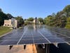 Side angle of the nearly finished solar array.