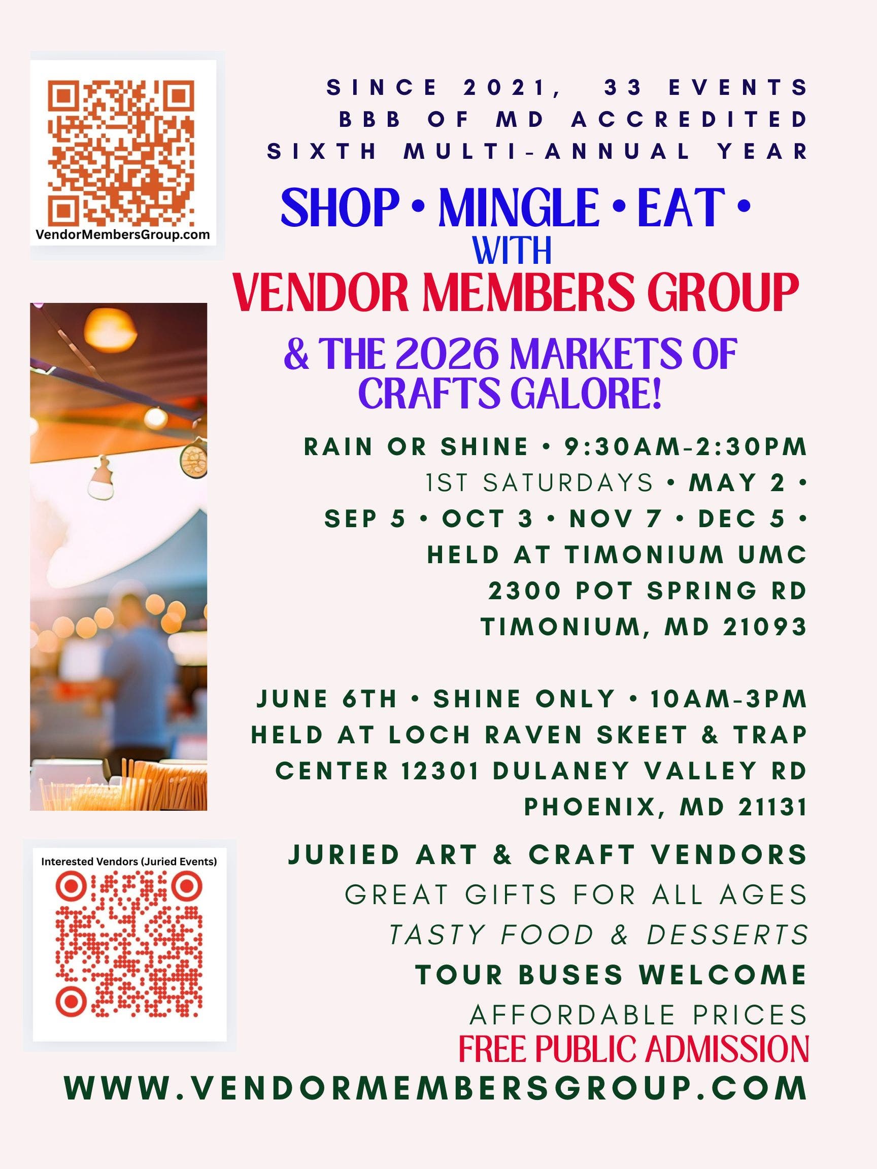 Vendor Members Group & the Markets Of Crafts Galore