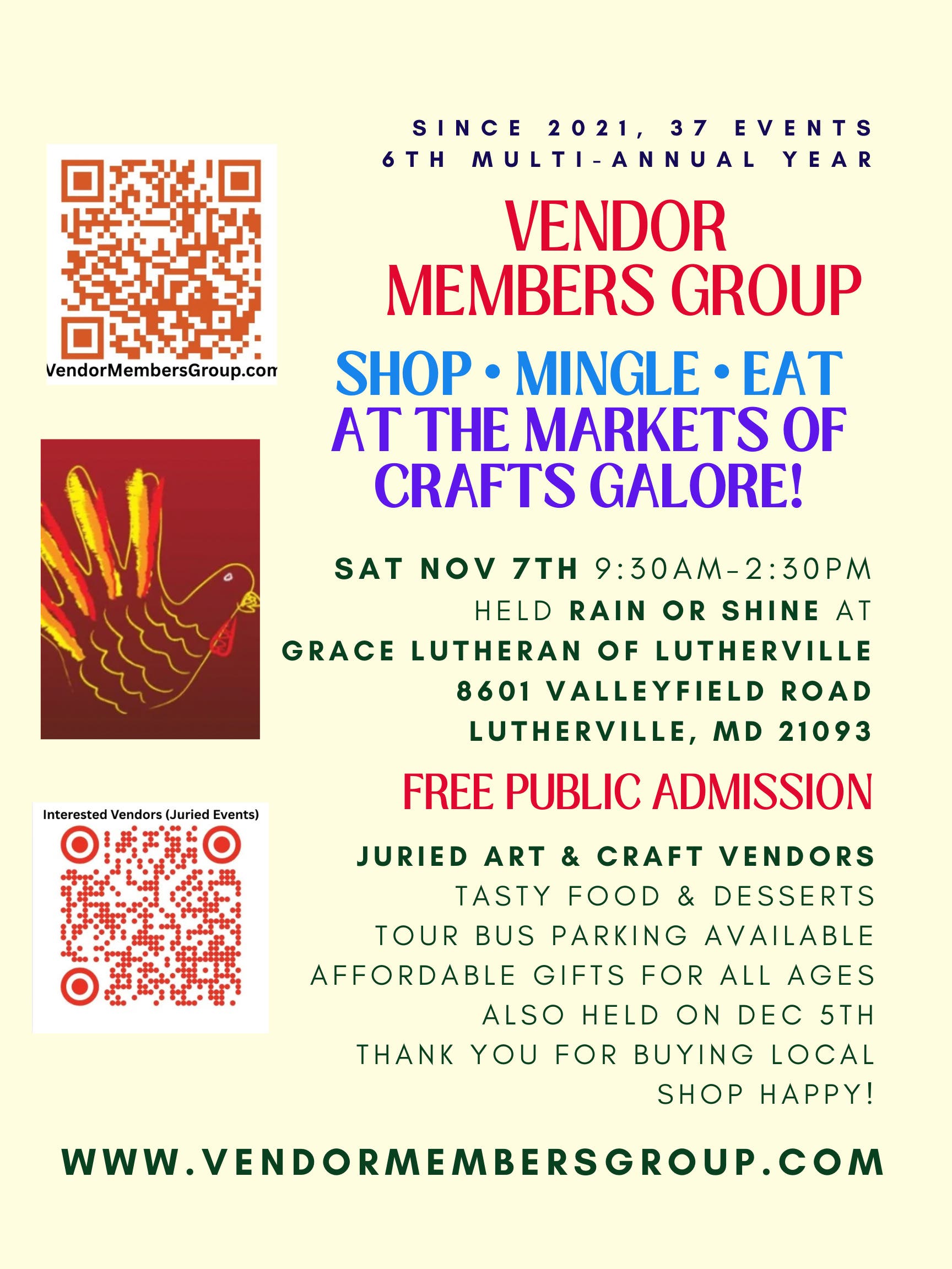 Vendor Members Group & the Markets of Crafts Galore!