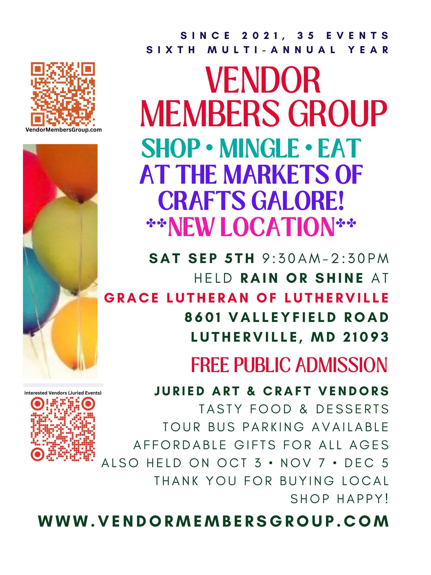 Vendor Members Group & the Markets of CRAFTS GALORE!