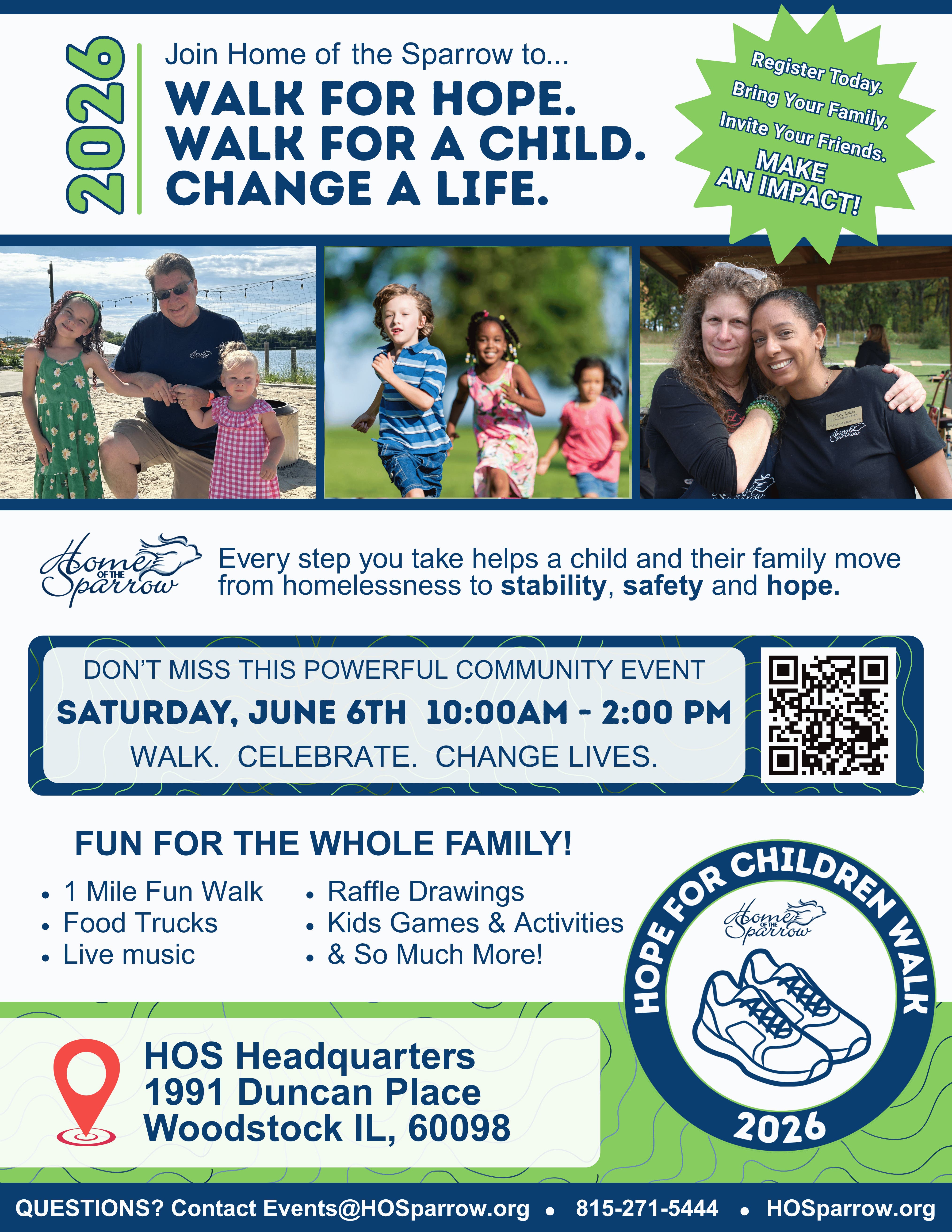 Home of the Sparrow Hope for Children Walk