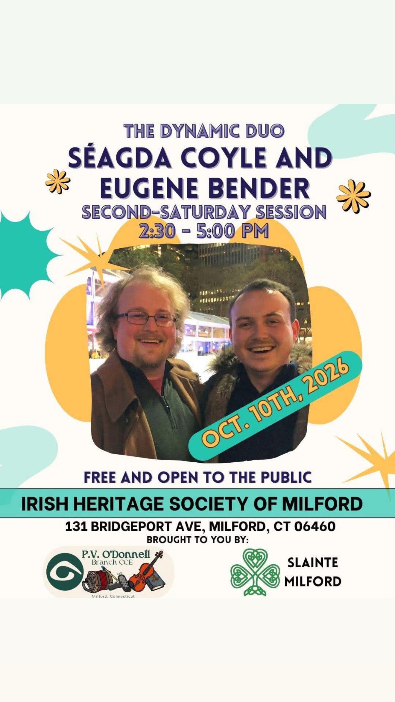 P.V. O'Donnell Branch CCE Session with Eugene Bender & Seagda Coyle